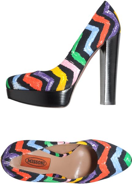 Missoni Platform Pumps in Multicolor (black) - Lyst