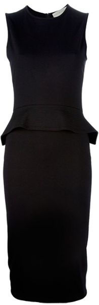 Stella Mccartney Peplum Dress in Black - Lyst