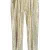 Stella Mccartney Christine Silk Blend Lamé Tapered Pants in Gold - Lyst