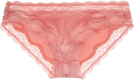 Stella Mccartney Clara Whispering Stretch Silk Satin Briefs in Red (ruby) - Lyst