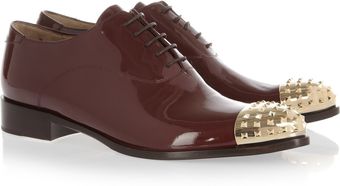 Valentino Studded Patentleather and Metal Shoes - Lyst