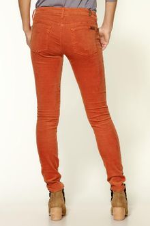 7 For All Mankind Skinny Cords W Contour Waistband - Lyst