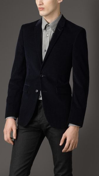 Burberry Modern Fit Cotton Jacket in Blue for Men (dark marine blue) - Lyst