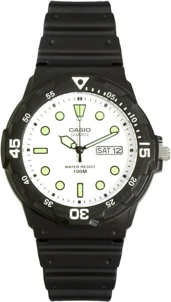 Casio Watch Mrw200h7evef Black with Glow in The Dark Dial in Black for ...