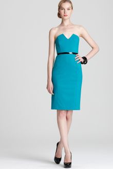 Catherine Malandrino Strapless Dress V Neck with Belt - Lyst