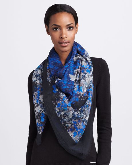 Erdem Pelham Crescent Wool Scarf in Blue (one size) - Lyst