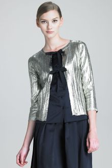 Jil Sander Navy Metallic Cardigan - Lyst