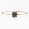 Marc By Marc Jacobs Classic Marc Disc Skinny Bangle in Black (black/ silver) - Lyst