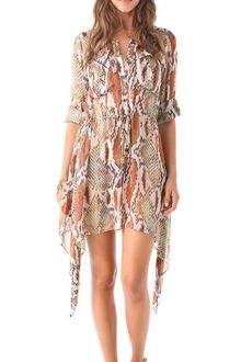 Matthew Williamson Escape Snake Cover Up Shirtdress - Lyst