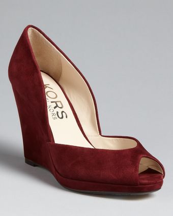 Michael Kors Kors Peep Toe Wedge Pumps Vail - Lyst