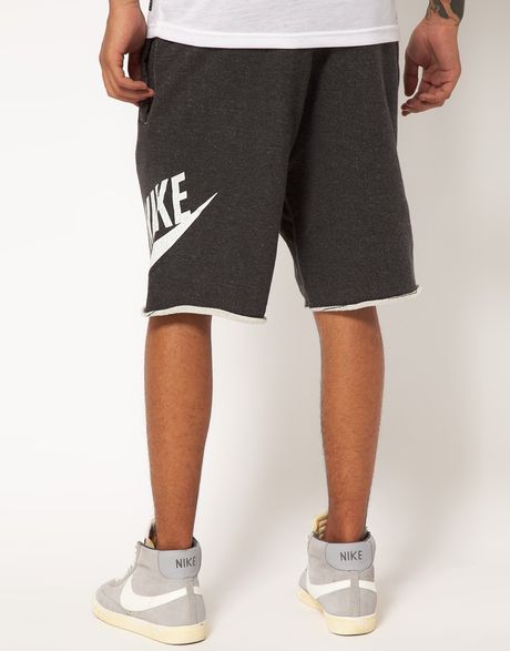 mens black nike sweat shorts