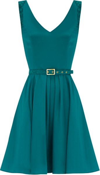 Oasis Oasis Suzie Lace Dress Deep Green in Blue (green) - Lyst