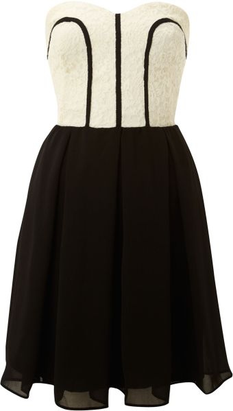 Tfnc Bustier Dress Contrast Piping - Lyst