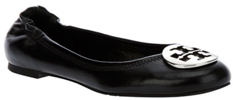 Tory Burch Reva Ballet Pump in Black - Lyst