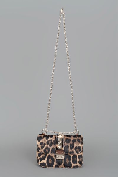 valentino leopard rockstud bag