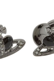 Vivienne Westwood Diamante Heart Cufflinks - Lyst