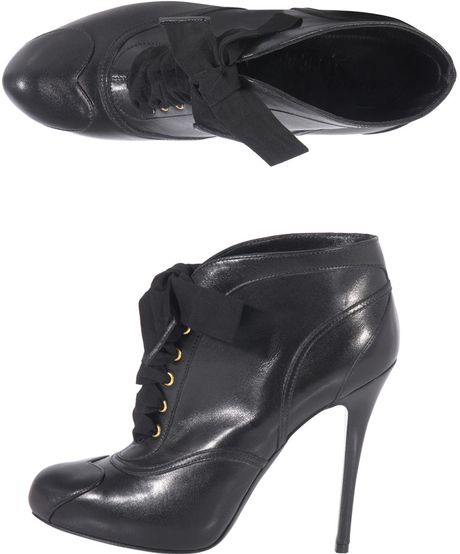 Alexander Mcqueen Laceup Shoe Boots in Black - Lyst