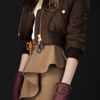 Burberry Prorsum Cropped Herringbone Bomber Jacket in Brown (walnut) - Lyst