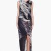 Helmut Lang Long Driftwood Print Dress in Black - Lyst