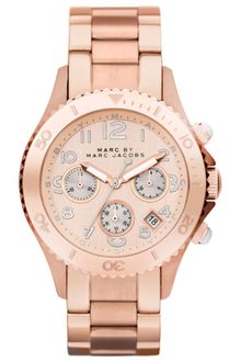 Marc By Marc Jacobs Chronograph Rose Gold Ion Plated Stainless Steel Bracelet 40mm - Lyst
