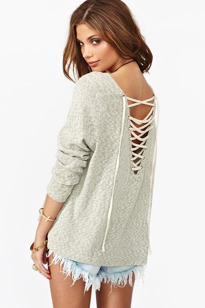 Nasty Gal Nasty Gal X Minkpink Eliza Laced Knit in Beige (cream) - Lyst