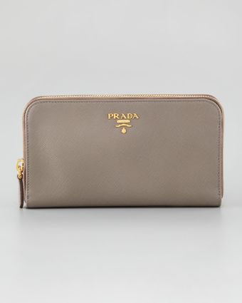 Prada Continental Organizer Zip Top Wallet - Lyst