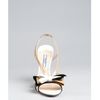Prada White and Sand Patent Leather Cutout Slingback Sandals in Beige (white) - Lyst