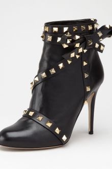 Valentino Studded Leather Ankle Boot - Lyst