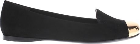 Yves Saint Laurent Black Suede Slippers in Black - Lyst