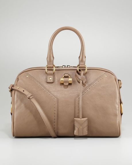 Yves Saint Laurent Muse Bowling Satchel in Beige (dove beige) - Lyst