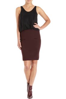 3.1 Phillip Lim Corduroy Panel Pencil Skirt - Lyst