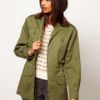 Asos Collection  Army Jacket with Detachable Fur Trim in Green (khaki) - Lyst
