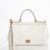 Dolce & Gabbana Flat Miss Sicily Large Leather Satchel in White (bianco) - Lyst