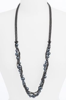 Givenchy Glass Pearl Chain Long Necklace - Lyst