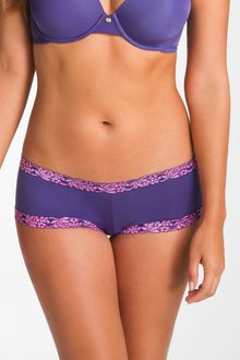 Natori Lace Trim Boyshorts - Lyst