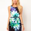 Oasis Floral Print Lantern Dress in Multicolor (multi) - Lyst