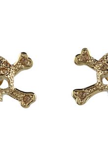 Vivienne Westwood Diamante Skull Stud Earrings - Lyst