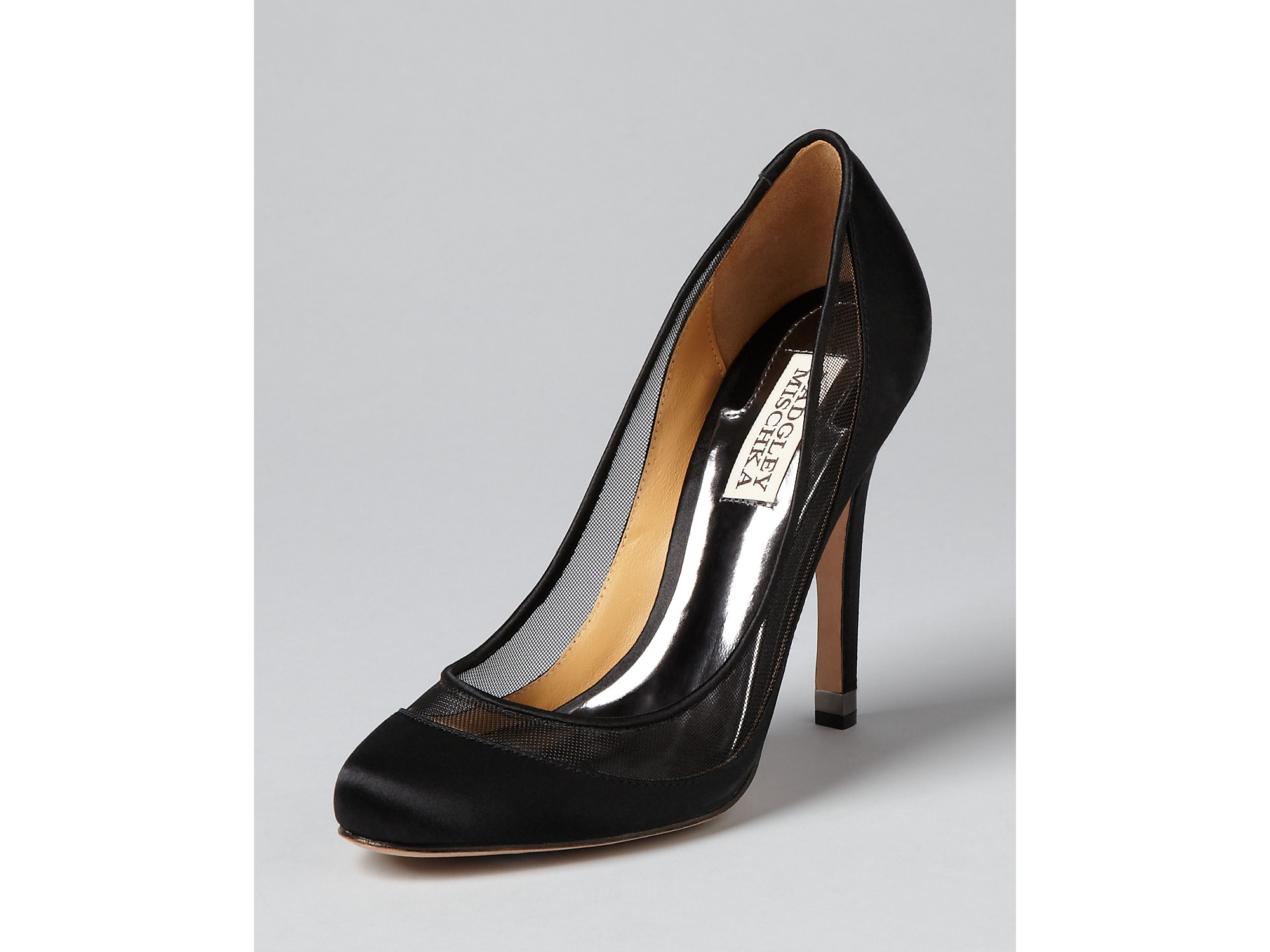 badgley mischka grey shoes