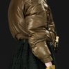 Burberry Prorsum Cropped Leather Bomber Jacket in Green (olive green) - Lyst