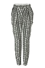 Day Birger Et Mikkelsen Black and White Ethnic Printed Pants