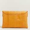 Givenchy  Python Leather Envelope Bag in Orange - Lyst