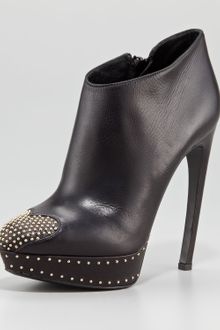Alexander McQueen Studded Hearttoe Platform Bootie - Lyst
