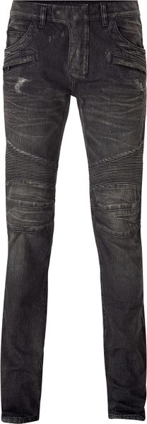 Balmain  Destroyed Denim Pants in Gray for Men (grey) - Lyst
