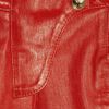 Balmain Quilted Panel Leather Skinny Pants in Red - Lyst