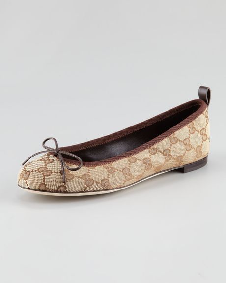 gucci ballerina flats with chain
