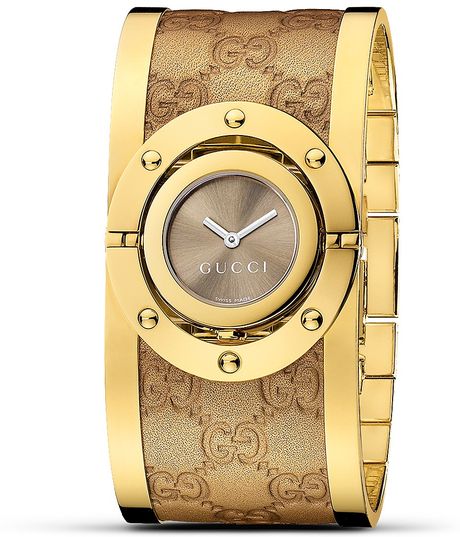 gucci twirl bangle watch