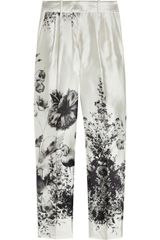 J.Crew Café Floral print Wool and Silk blend Capri Pants