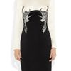 Marchesa Embellished Twotone Silkcrepe Dress in Black - Lyst