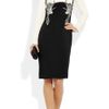 Marchesa Embellished Twotone Silkcrepe Dress in Black - Lyst