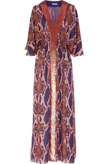 Matthew Williamson Pythonprint Silkchiffon Maxi Dress - Lyst